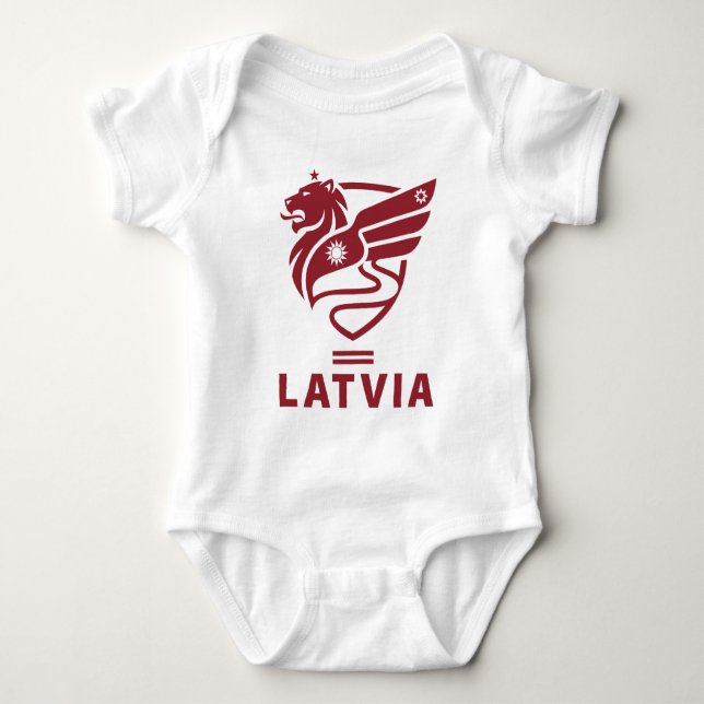 Body Para Bebê Latvia Baltic State Northern Europe (Frente)