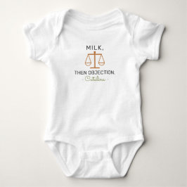 Body Para Bebê Lawyer Baby Announcement Milk Then Objection - Law
