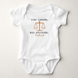 Body Para Bebê Lawyer Gender Reveal Tiny Lawyer Big Attitude
