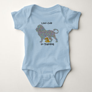 Body Para Bebê Leão Cub no bebê do treinamento