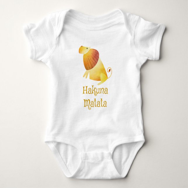 Body Para Bebê Leão-Cute Hakuna Matata (Frente)