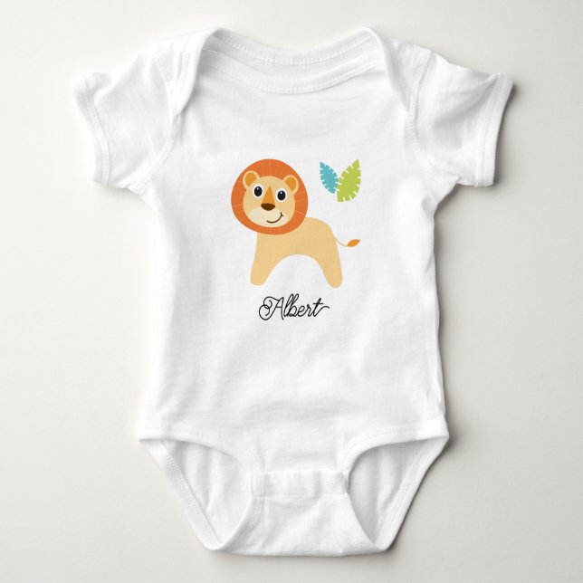 Body Para Bebê Leão Fofo (Frente)