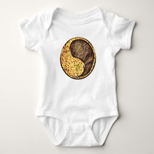 Body Para Bebê Leão & Macaco de Terra (Frente)