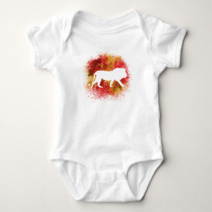 Body Para Bebê Leão vermelho