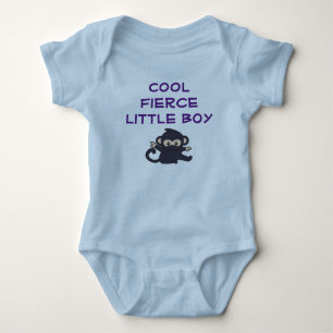 Body Para Bebê Legal Fierce Boy Engraçado Cartoon Ninja Monkey