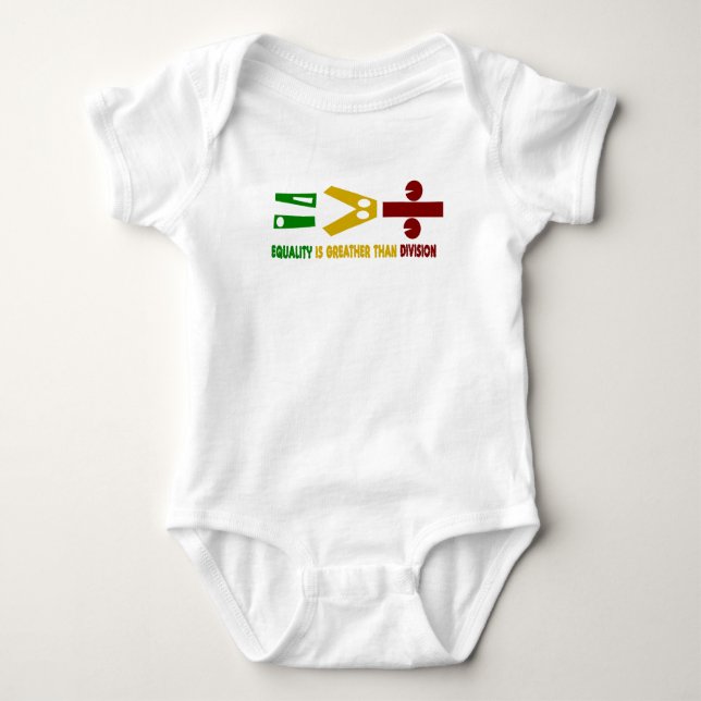 Body Para Bebê l'égualité est plus grande que la division (Frente)