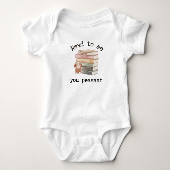 Body Para Bebê Leia Para Mim Você Bebê Camponês Feliz, Leitor de  (Frente)