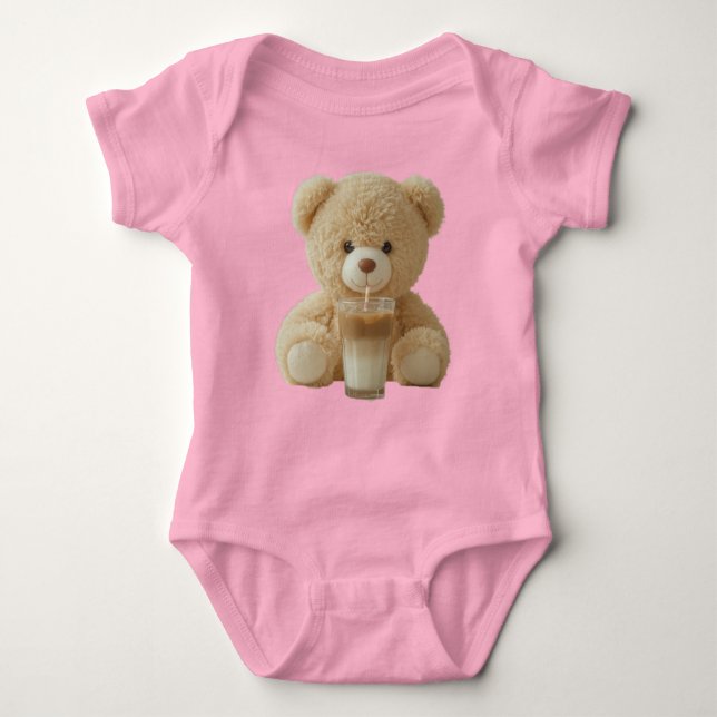Body Para Bebê Leite de Cacau Ursinho (Frente)