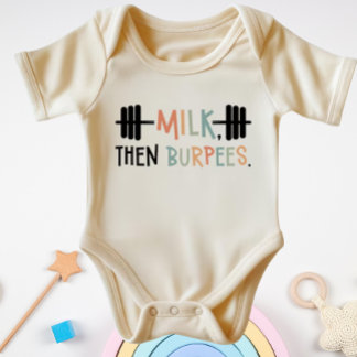 Body Para Bebê Leite e Depois Burpees Academia de Ginástica Diver