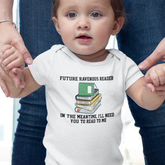Body Para Bebê Leitor Voraz Futuro Pilhas de Livros