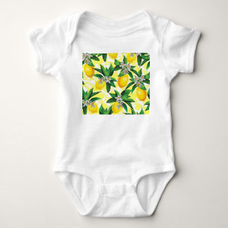 Body Para Bebê Lemon Fantasy: Padrão Floral Criativo