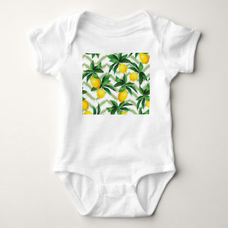 Body Para Bebê Lemon zigzag: modelo desenhado à mão.