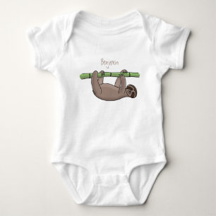 Body Para Bebê Lenta sorridente e bonita na ilustração do desenho