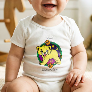 Body Para Bebê Leo Zodiac Sinal Astrologia Cartoon Horoscópio