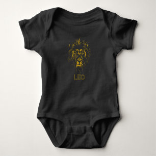 Body Para Bebê Leo Zodiac - Sinal de Aniversário Leão Horoscópio