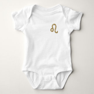 Body Para Bebê Leo Zodiac - Tribal Dourado