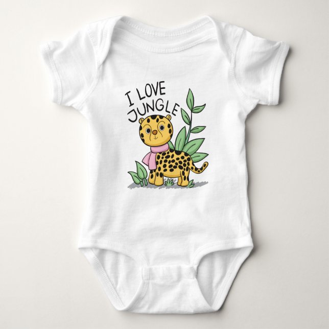 Body Para Bebê Leopardo (Frente)
