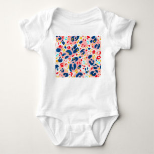 Body Para Bebê Leopardo: cor d'água pintada à mão.