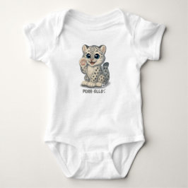 Body Para Bebê Leopardo-da-neve - Ron-ronel