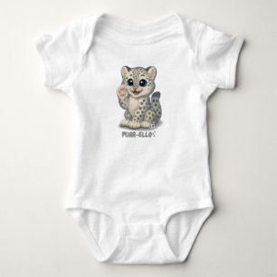 Body Para Bebê Leopardo-da-neve - Ron-ronel