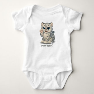 Body Para Bebê Leopardo-da-neve - Ron-ronel