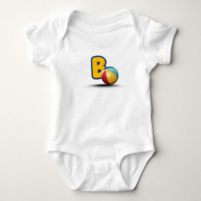 Body Para Bebê Letra B (Frente)