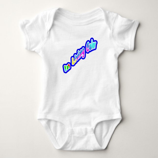 Body Para Bebê Letra "In Living Color" Gráfico (Frente)