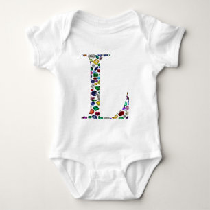 Body Para Bebê Letra L Monograma