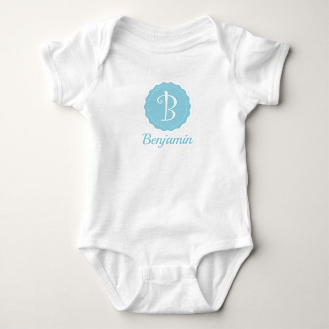 Body Para Bebê Letra personalizável "B" (Frente)