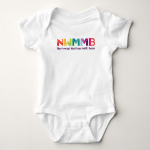 Body Para Bebê Letras de Bloco Arco-Íris - NWMMB