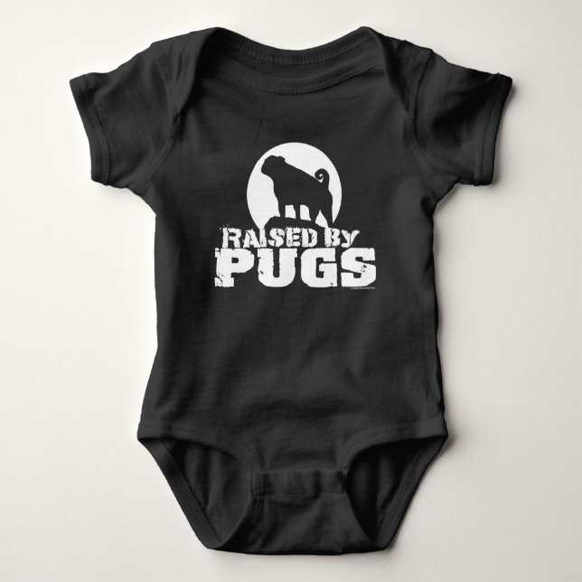 BODY PARA BEBÊ LEVANTADO POR PUGS (Frente)