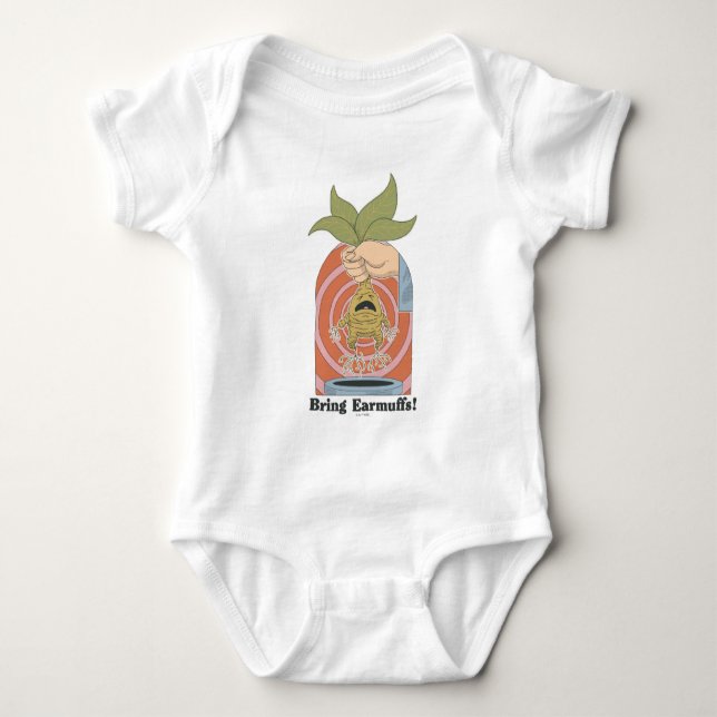 Body Para Bebê "Leve Protetores de Ouvido!" Gráfico do Mandrake G (Frente)