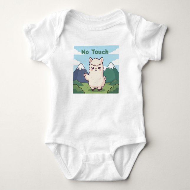 Body Para Bebê Lhama Fofa  (Frente)