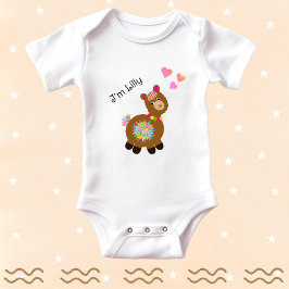 Body Para Bebê Lhama Pequena