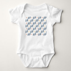 Body Para Bebê Lightning Bolts Doodle Seamless Flash