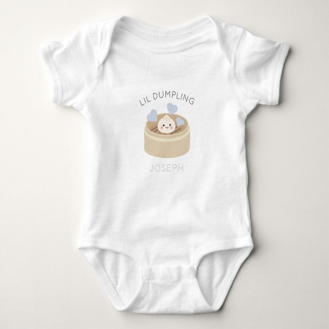 Body Para Bebê Lil Dumpling em Bodysuit de Bebê Menino Vaporizado (Frente)