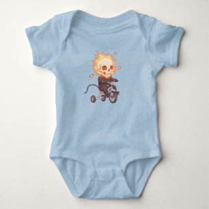 Body Para Bebê "Lil’ Flame Rider - Esqueleto Cute em Trike"