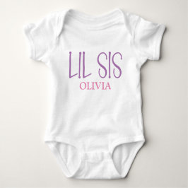 Body Para Bebê Lil Sister Sis Sibling Name