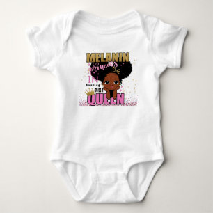 Body Para Bebê Lilibet Fashion - Rainha de Treino Melanin Princes