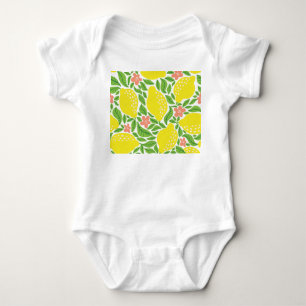Body Para Bebê Limão Citrus Summer Vintage Patterno