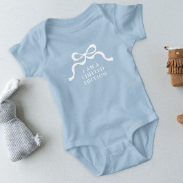 Body Para Bebê Limited Edition Baby Blue Retro Modern Boy Bows 