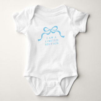 Body Para Bebê Limited Edition Blue Retro Modern Boy Bows 