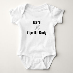Body Para Bebê Limpe-me montante! Pirata do bebê