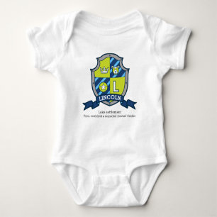 Body Para Bebê Lincoln boy name significa letra L urso crest