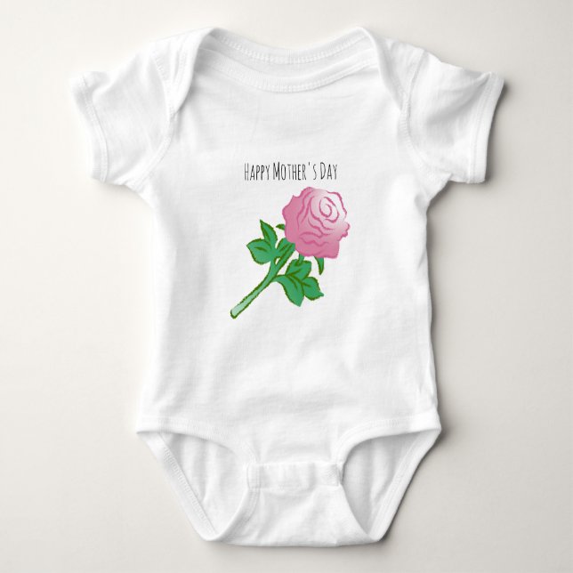 Body Para Bebê Linda rosa cor-de-rosa (Frente)