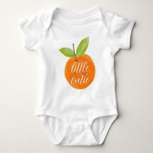Body Para Bebê Lindinha Laranja Clementina Aquarela