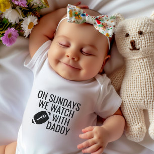 Body Para Bebê Lindo Aos domingos assistimos futebol com o papai