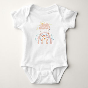 Body Para Bebê Lindo Arco-Íris Aquarela
