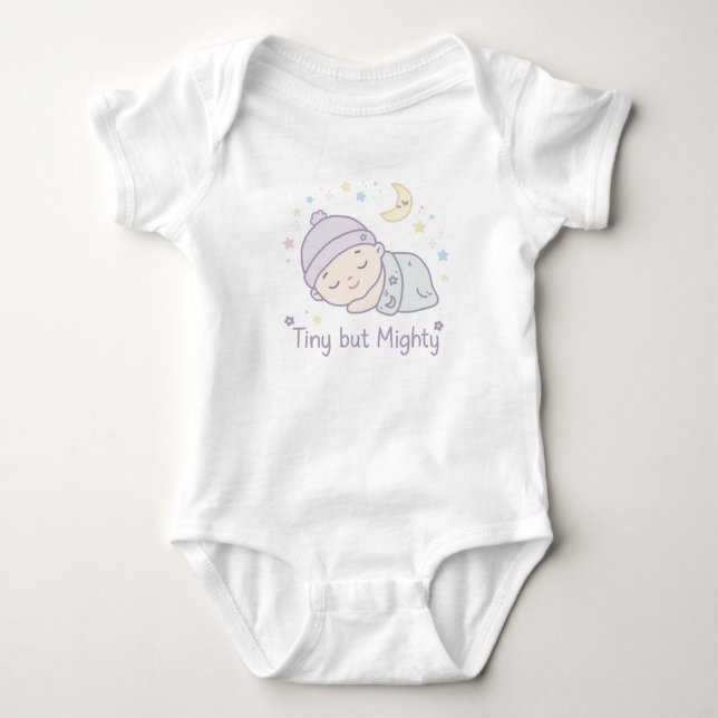 Body Para Bebê Lindo Conjunto de Bebê Pequeno Mas Poderoso | Bebê (Frente)