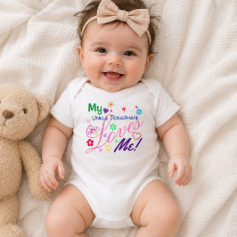 Body Para Bebê Lindo Doce Colorido Feminino Meu Tio Me Ama